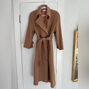 Vintage 1960s-70s John Weitz Forstmann Wool Brown Belted Winter Coat